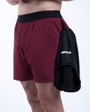 homme short rouge view