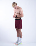 homme short rouge view