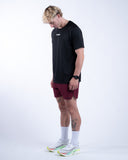 homme short rouge view
