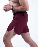 homme short rouge view