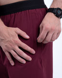 homme short rouge view