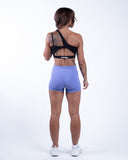 women violet short view