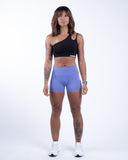 women violet short view