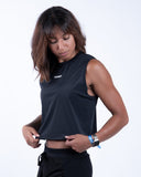 tank cropped femme noir view