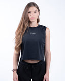 tank cropped femme noir view