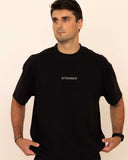 Front view of stensed training oversized t-shirt 