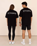 T-shirt oversized stensed Mindset gris