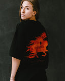 T-shirt oversized stensed Ghost Mustangs
