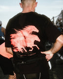 T-shirt oversized stensed Ghost Mustangs