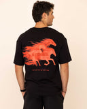 T-shirt oversized stensed Ghost Mustangs