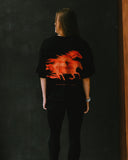 T-shirt oversized stensed Ghost Mustangs