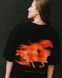 T-shirt oversized stensed Ghost Mustangs