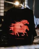 T-shirt oversized stensed Ghost Mustangs