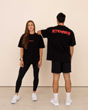 T-shirt oversized stensed Mindset rouge