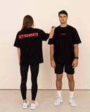 T-shirt oversized stensed Mindset rouge