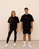 T-shirt oversized stensed Mindset rouge