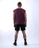 Tank boxy stensed burgundy view