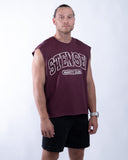 Tank boxy stensed burgundy view