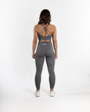 Women charcoal legging back view