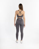 Women charcoal legging back view
