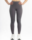 Women charcoal legging front view