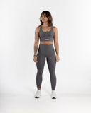 Women charcoal legging front view