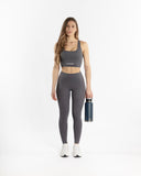 Women charcoal legging front view