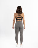 Women gray legging back view