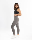 Women gray legging side view