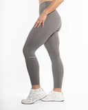Women gray legging side view
