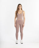 Women pink legging front view