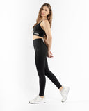 Women black legging pocket mouvement view