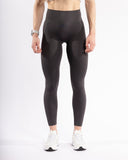 Women charcoal legging pocket front view