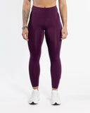 Women purple legging front view