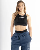 women oversized bleu pantalon front view