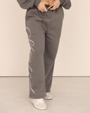 women oversized gris pantalon front view