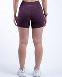 women purple short view