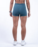women bleu short view