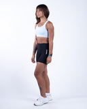 Women bleu sport bra side view