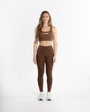 Women brown sport bra front view