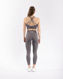 Women grey sport bra back view