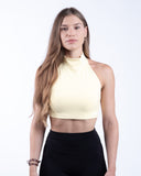 Women yellow sport bra view