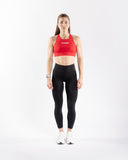 Women red sport bra front view