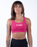 Women rose sport bra front view