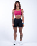 Women rose sport bra front view