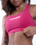 Women rose sport bra front view