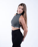 Women grenn sport bra view