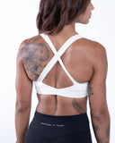 Women whit sport bra back view
