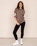 t-shirt-Women-beige-oversized-front-view