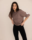 t-shirt-Women-beige-oversized-front-view